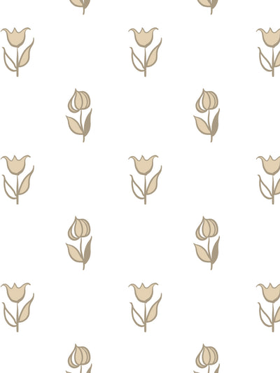 ritas flowers wallpaper by lingua franca oatmeal