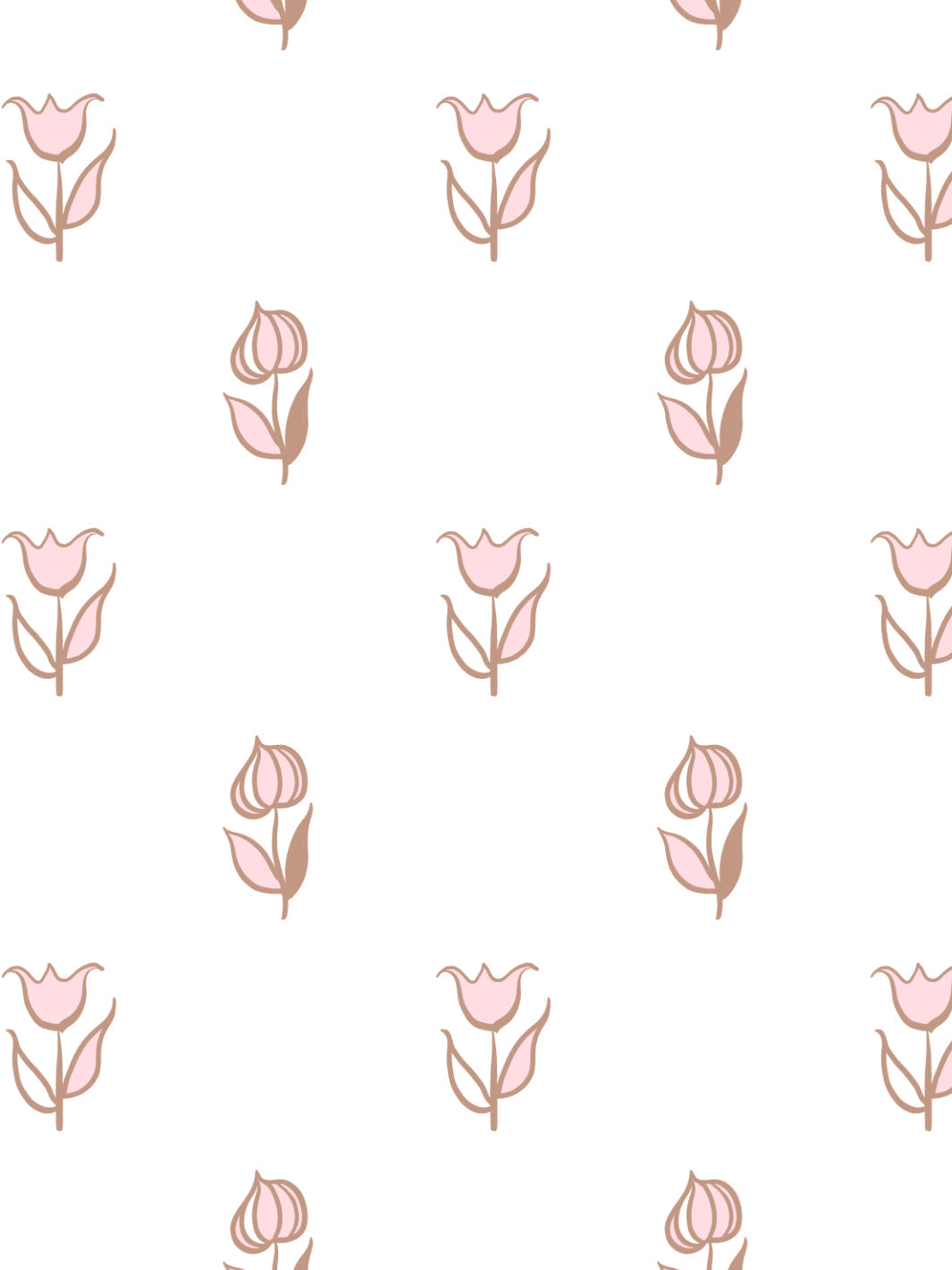 'Rita's Flowers' Wallpaper by Lingua Franca - Pink Adobe