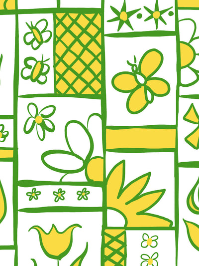 ritas kitchen wallpaper by lingua franca green gold