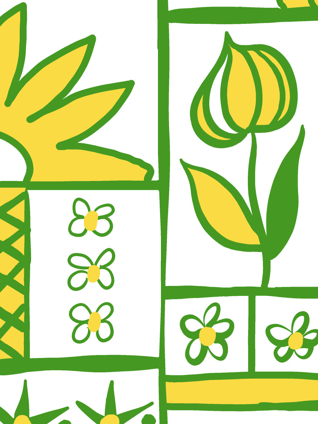 ritas kitchen wallpaper by lingua franca green gold