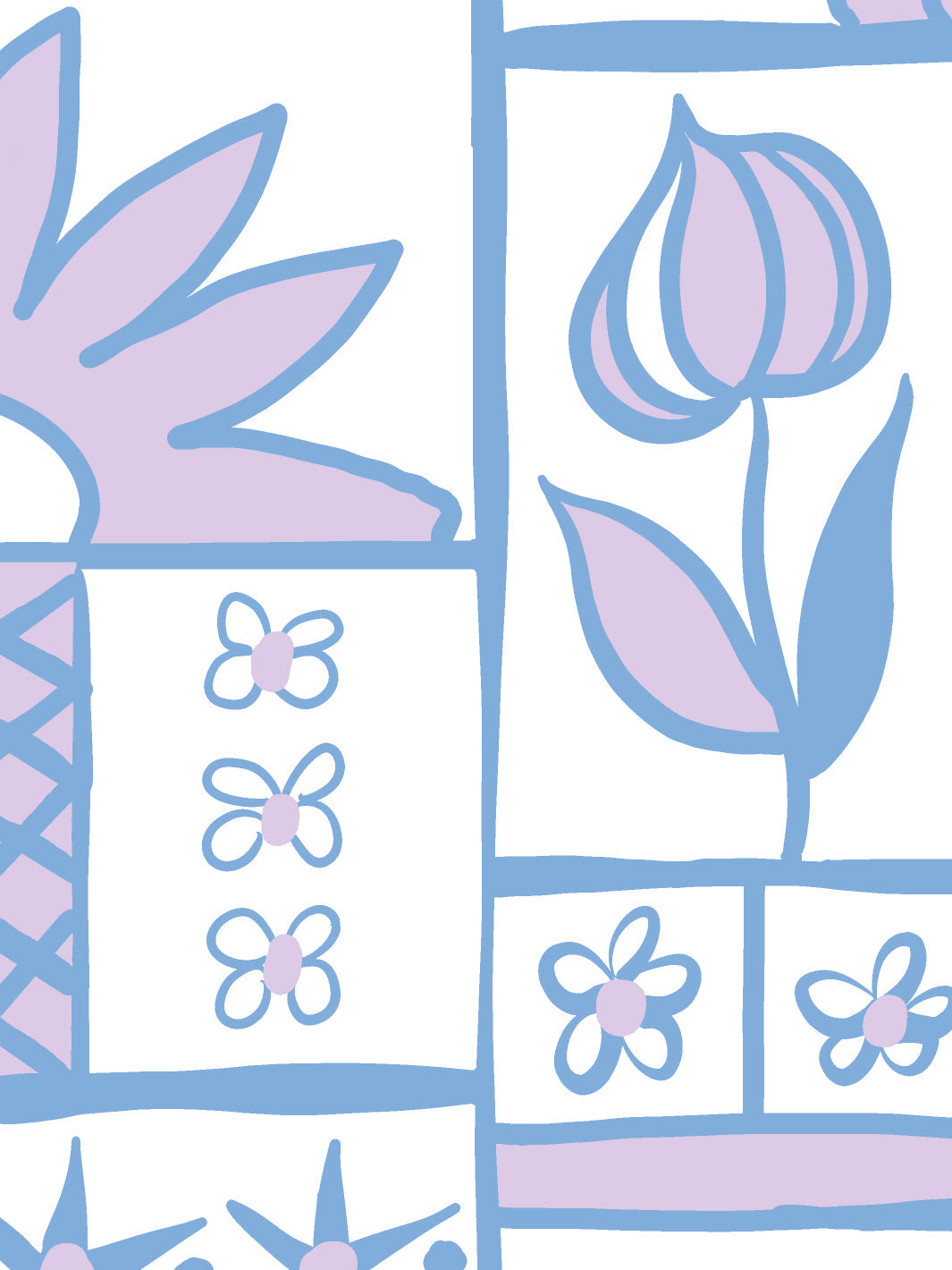 ritas kitchen wallpaper by lingua franca lavender blue