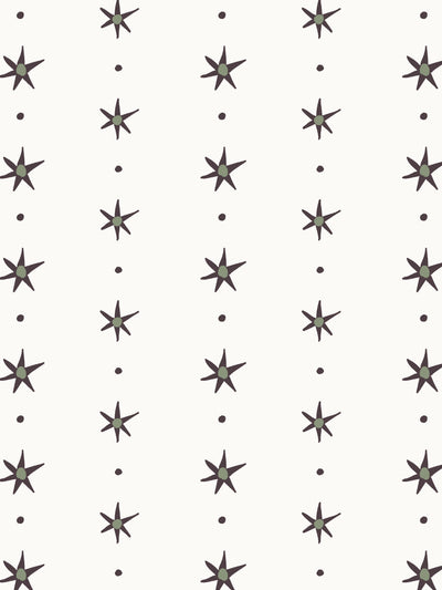 ritas stars wallpaper by lingua franca charcoal moss