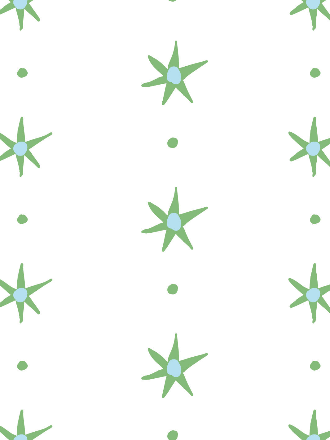 'Rita's Stars' Wallpaper by Lingua Franca - Green Blue