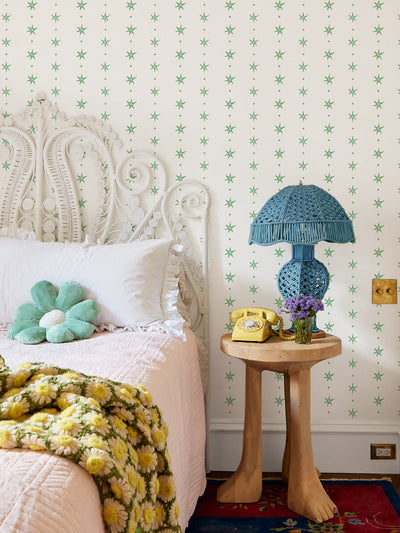 ritas stars wallpaper by lingua franca green blue