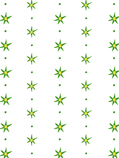 'Rita's Stars' Wallpaper by Lingua Franca - Green Gold