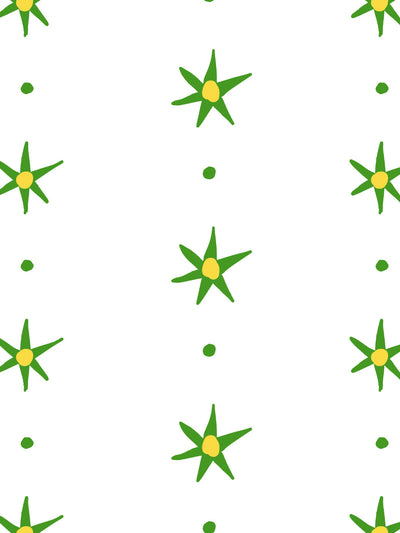 ritas stars wallpaper by lingua franca green gold