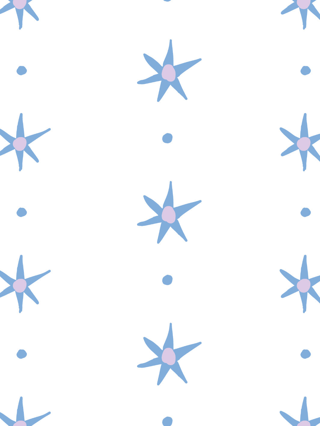 'Rita's Stars' Wallpaper by Lingua Franca - Lavender Blue