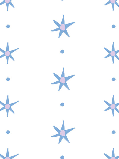 'Rita's Stars' Wallpaper by Lingua Franca - Lavender Blue