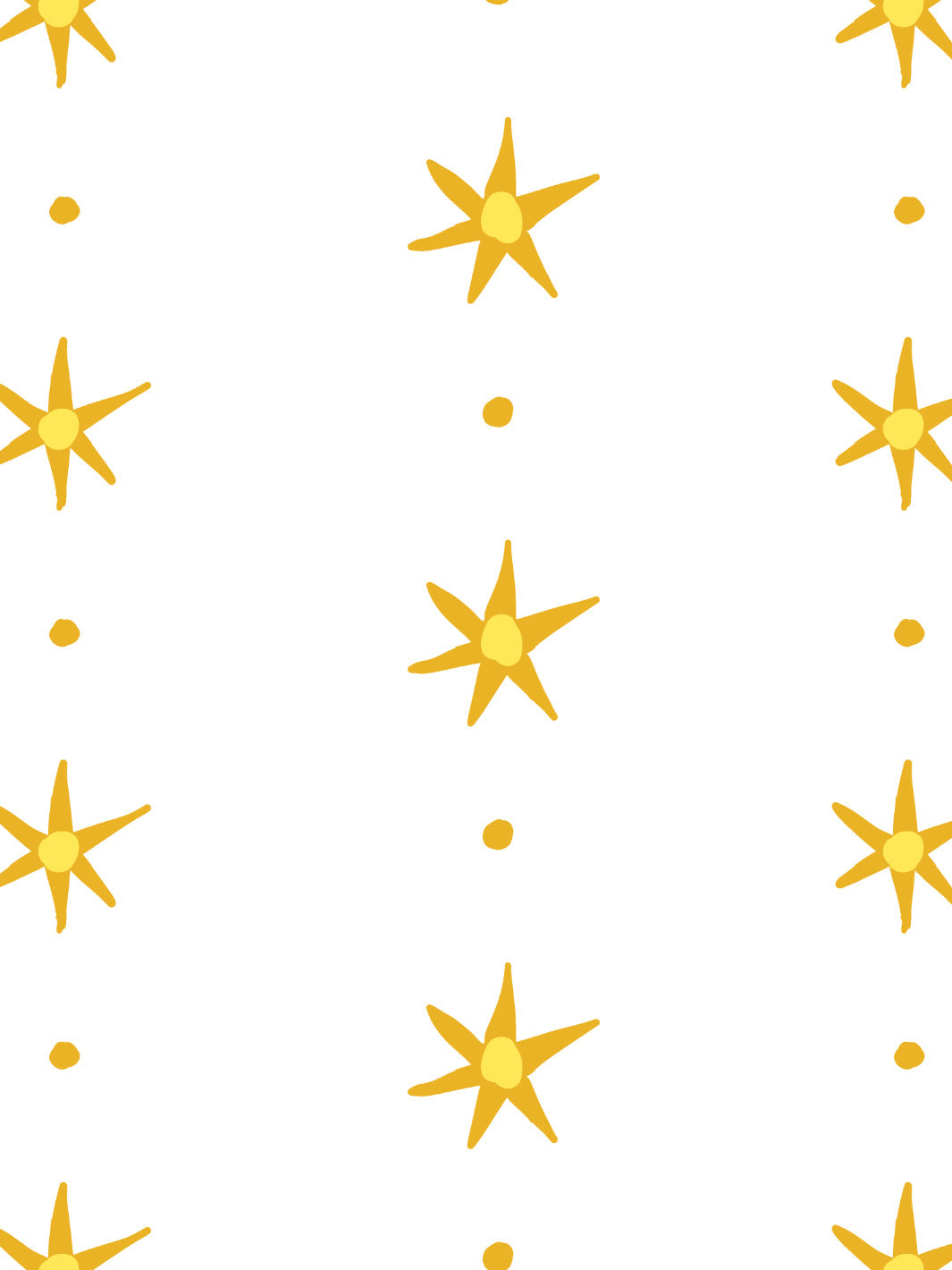 'Rita's Stars' Wallpaper by Lingua Franca - Marigold Daffodil