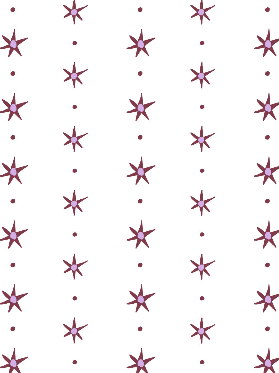 'Rita's Stars' Wallpaper by Lingua Franca - Maroon Lilac