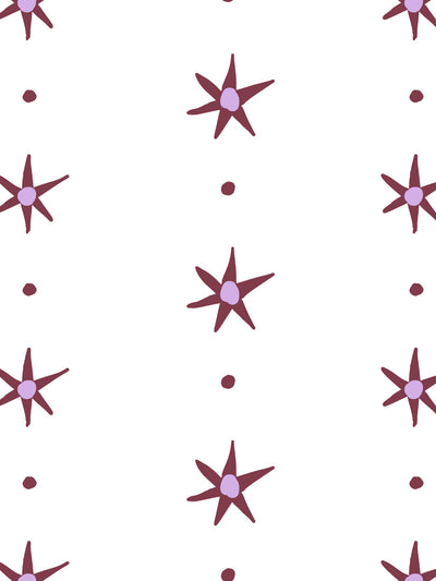 ritas stars wallpaper by lingua franca maroon lilac
