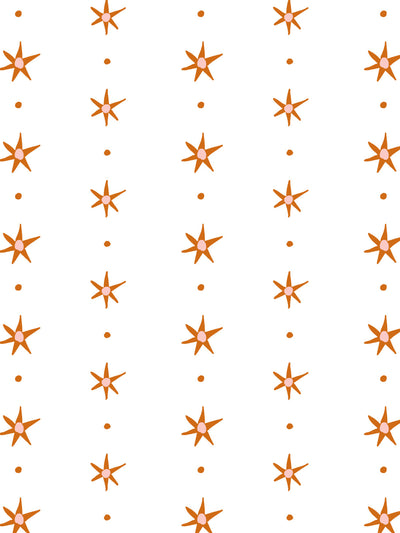 ritas stars wallpaper by lingua franca rust pink
