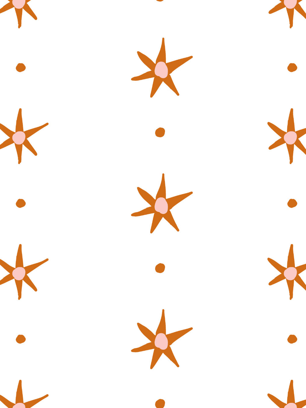 ritas-stars-wallpaper-by-lingua-franca-rust-pink