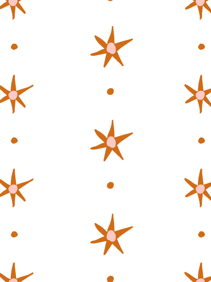 ritas-stars-wallpaper-by-lingua-franca-rust-pink