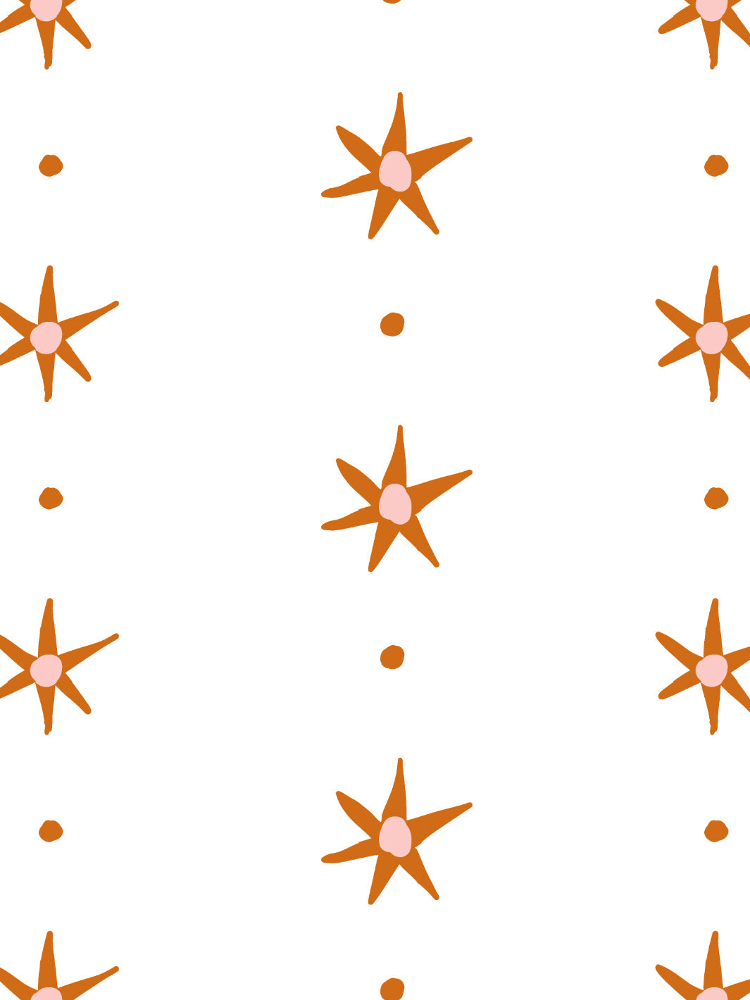 ritas stars wallpaper by lingua franca rust pink