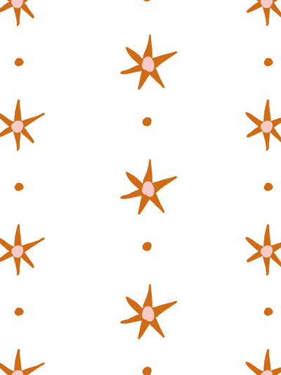 ritas stars wallpaper by lingua franca rust pink