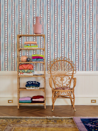 'Rita's Stripes' Wallpaper by Lingua Franca - Lapis Watermelon