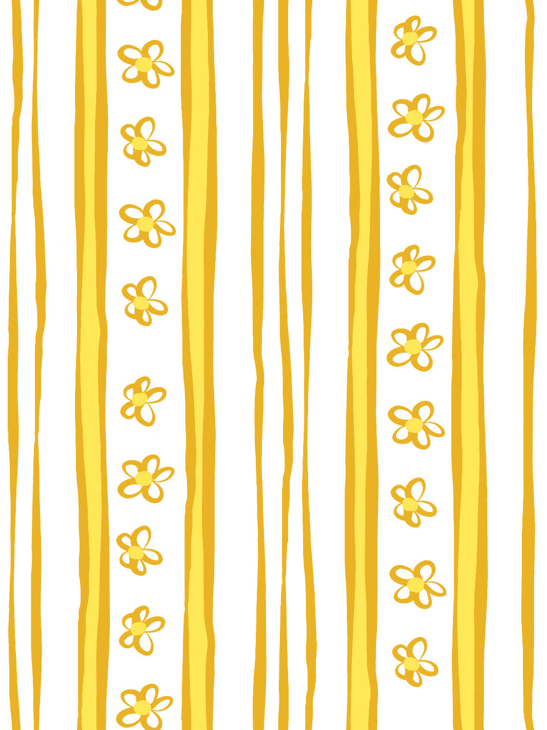 'Rita's Stripes' Wallpaper by Lingua Franca - Marigold Daffodil