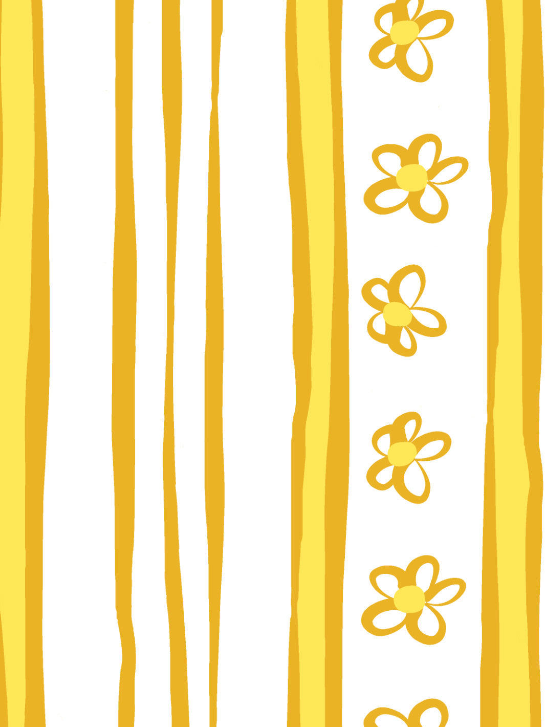 'Rita's Stripes' Wallpaper by Lingua Franca - Marigold Daffodil