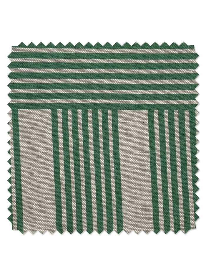 Tissu au mètre – Grille de vacances romaine – Vert