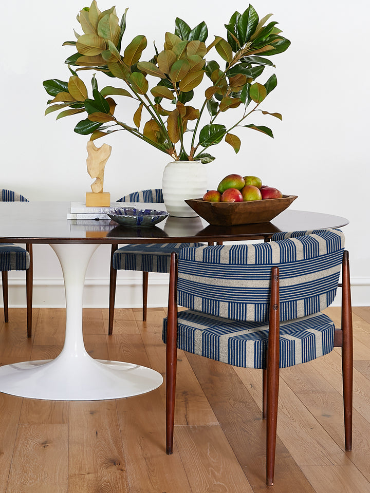 fabric by the yard roman holiday grid navy