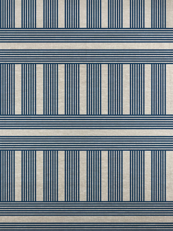 fabric by the yard roman holiday grid navy