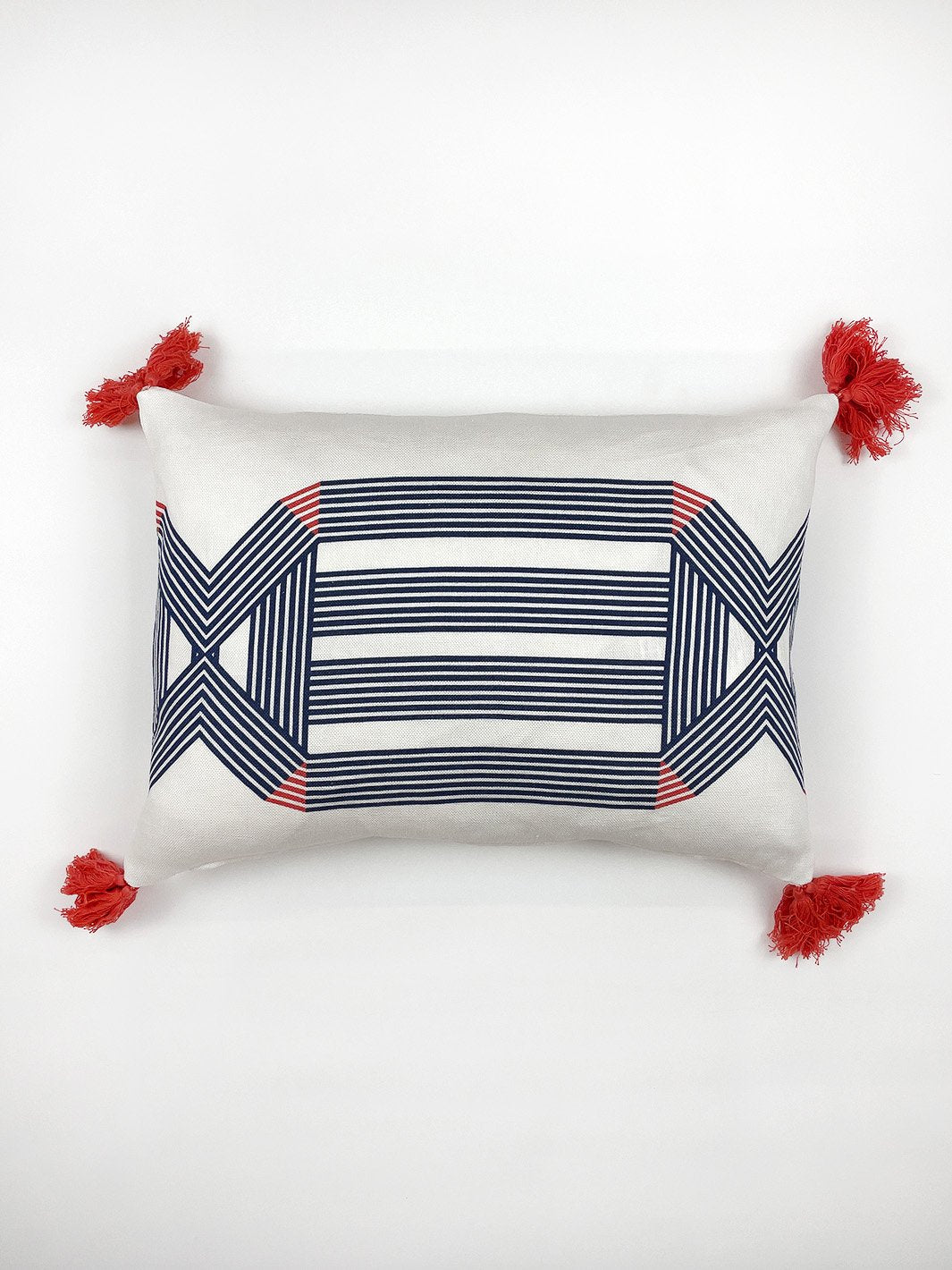 roman holiday key lumbar pillow by barbie navy