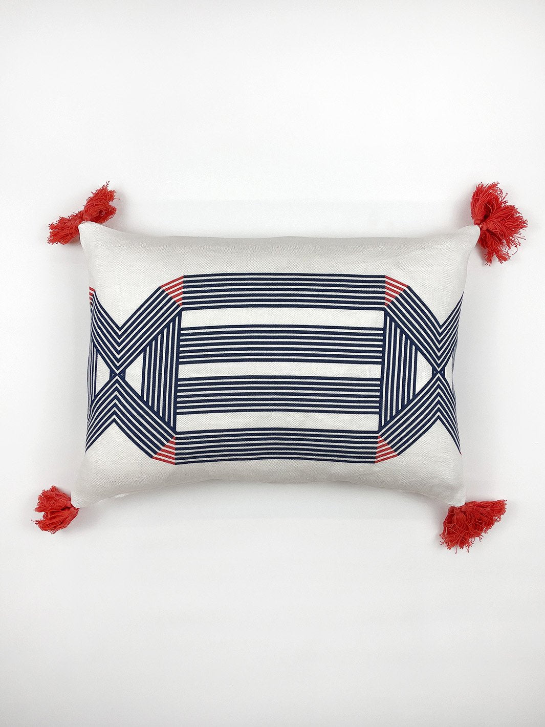 'Roman Holiday Key' Lumbar Pillow by Barbie™ - Navy