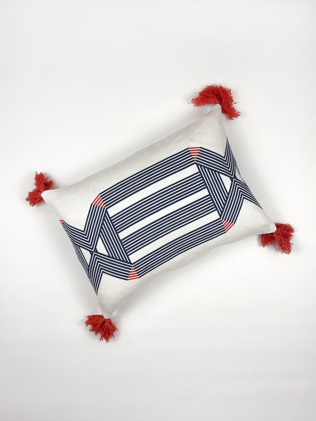 roman holiday key lumbar pillow by barbie navy