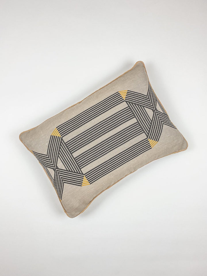 roman holiday key lumbar pillow by barbie sand