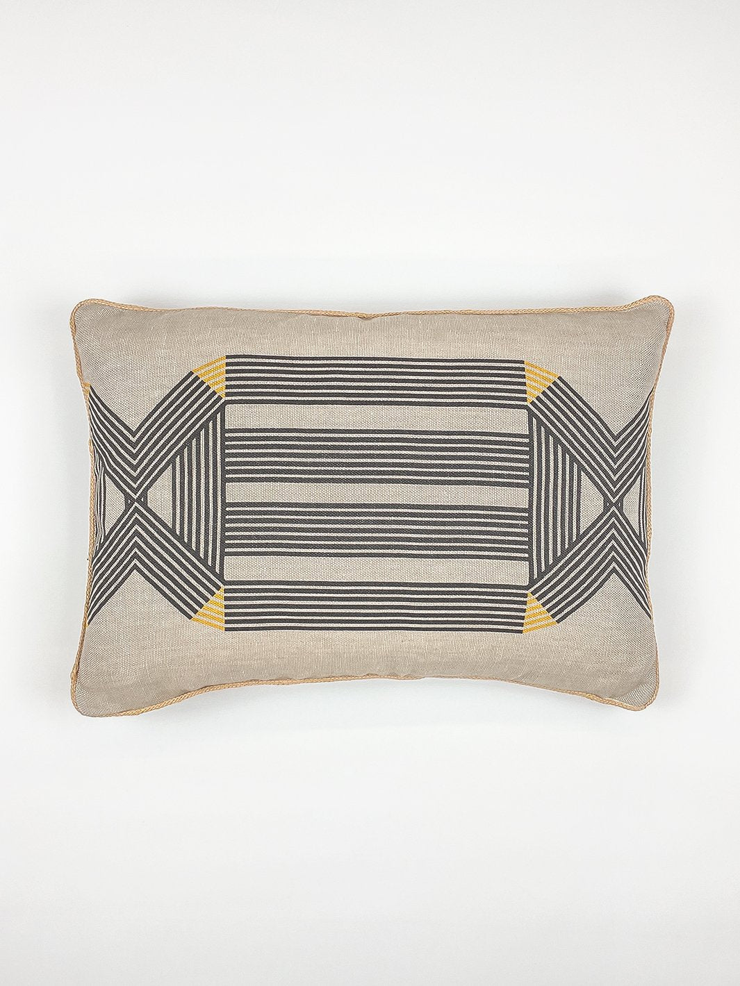 roman holiday key lumbar pillow by barbie sand