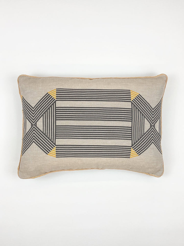 roman holiday key lumbar pillow by barbie sand