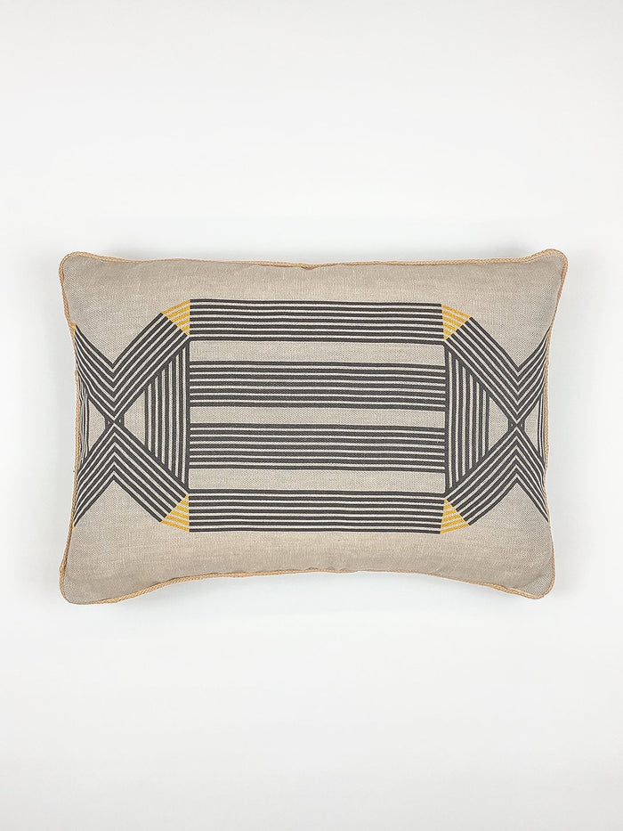 'Roman Holiday Key' Lumbar Pillow by Barbie™ - Sand
