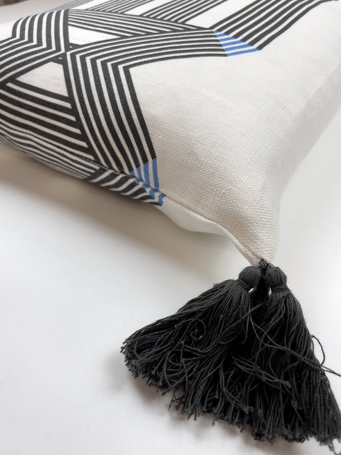 'Roman Holiday Key' Lumbar Pillow by Barbie™ - Black on White