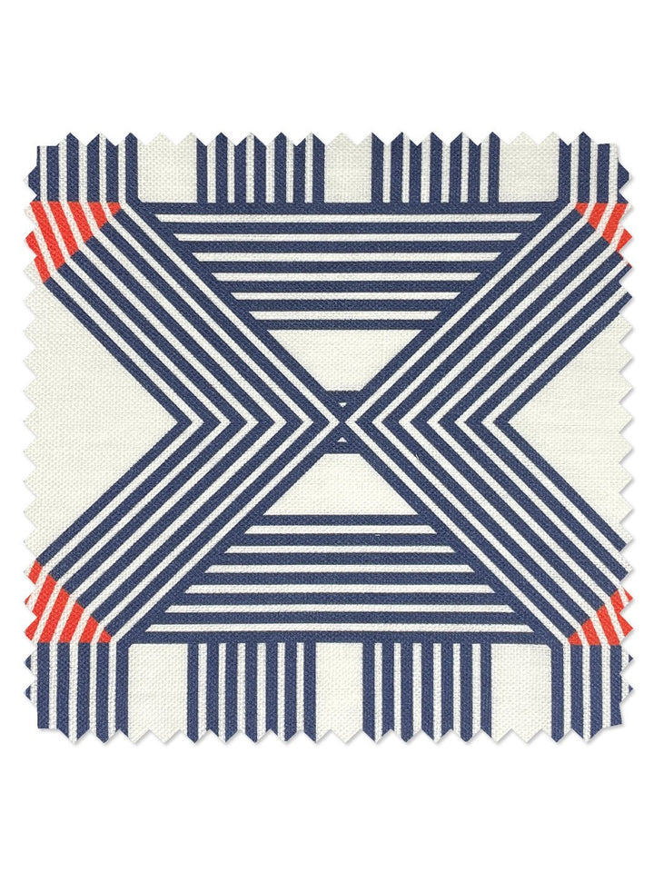 fabric by the yard roman holiday key navy