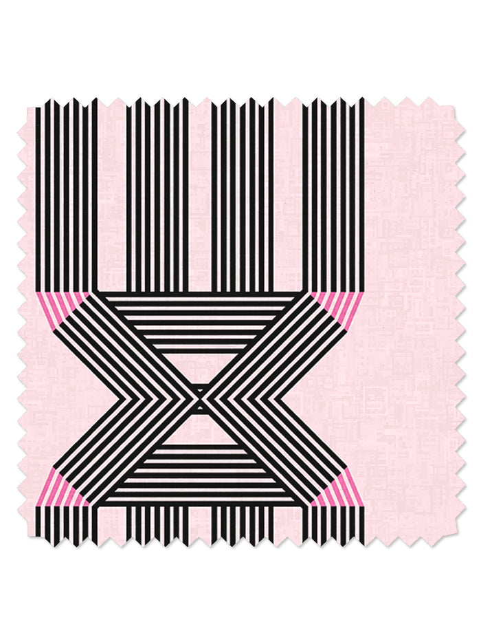 'Roman Holiday Key' Linen Fabric by Barbie™ - Pink