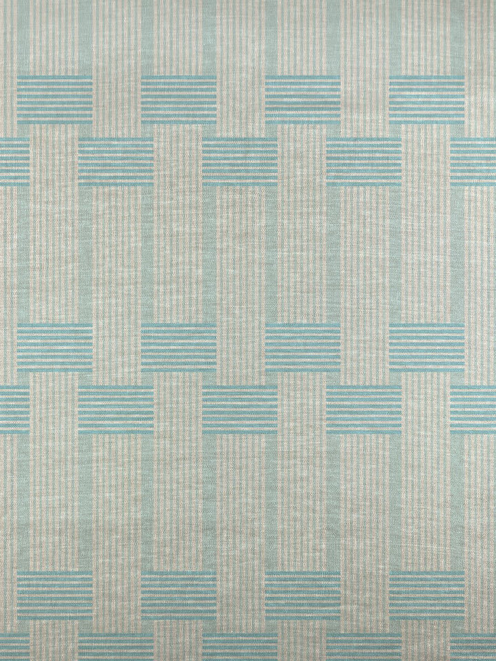 fabric by the yard roman holiday woven pale blue on flax linen
