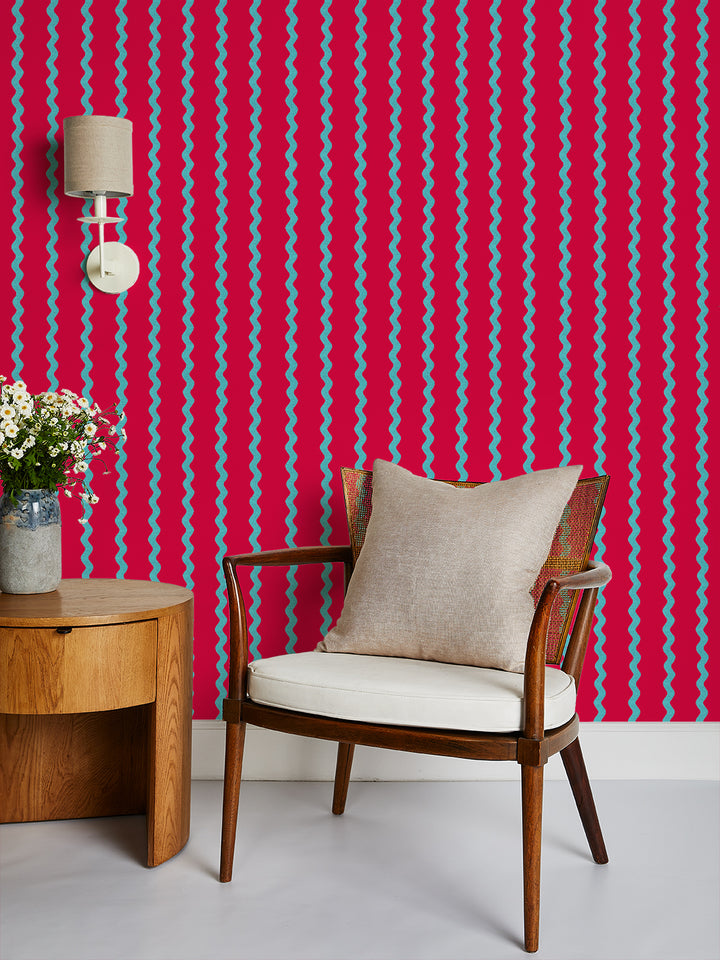 ric-rac-stripe-wallpaper-by-sarah-jessica-parker-capri-blue-geranium