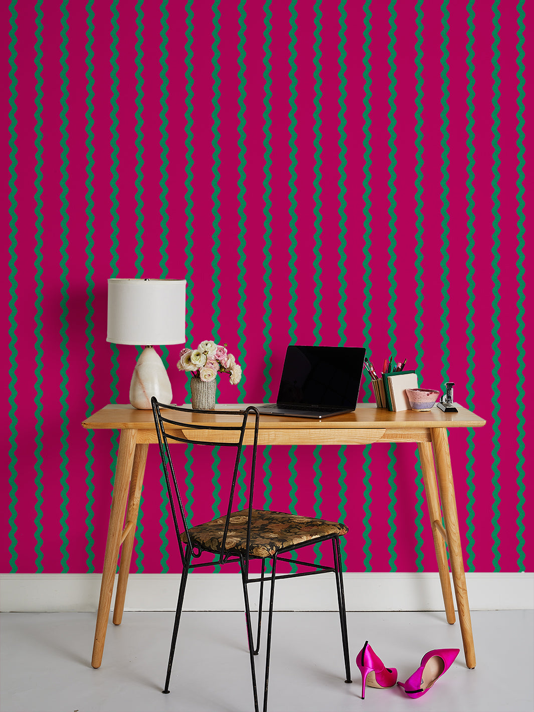 ric-rac-stripe-wallpaper-by-sarah-jessica-parker-raspberry-emerald