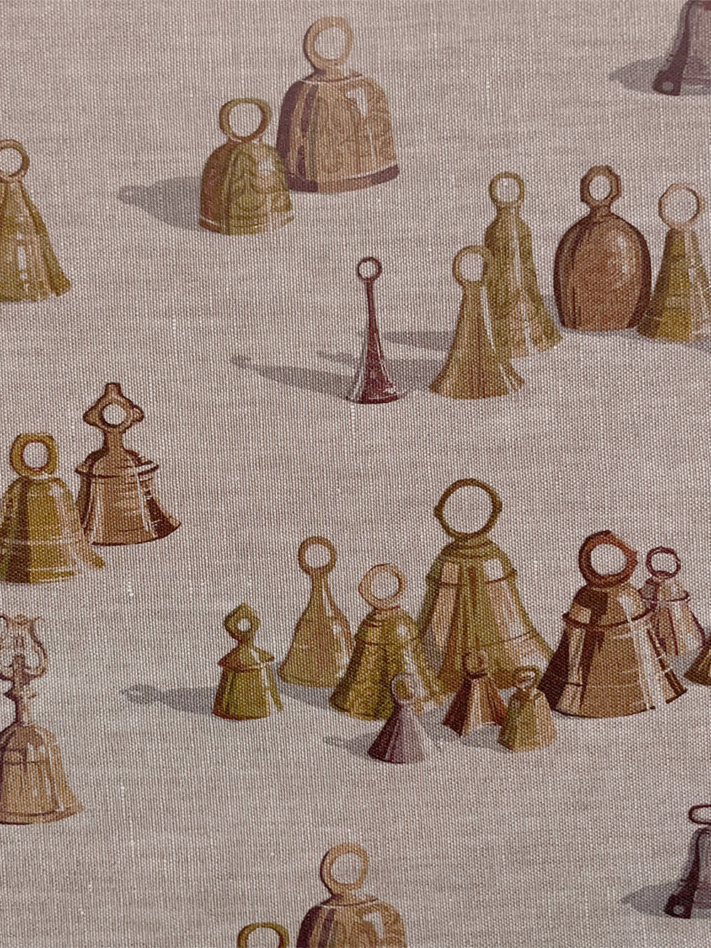 all the bells flax fabric by sarah jessica parker neutral