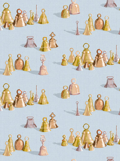 'All The Bells' Wallpaper by Sarah Jessica Parker - Misty Blue