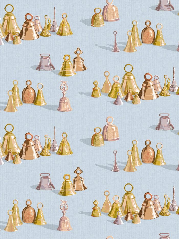'All The Bells' Wallpaper by Sarah Jessica Parker - Misty Blue
