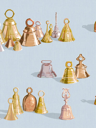 'All The Bells' Wallpaper by Sarah Jessica Parker - Misty Blue
