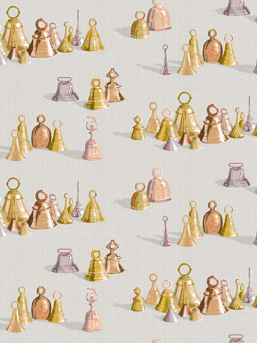'All The Bells' Wallpaper by Sarah Jessica Parker - Silver