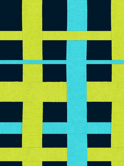 crosstown plaid wallpaper by sarah jessica parker citron on navy
