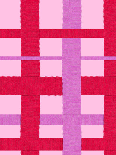 crosstown plaid wallpaper by sarah jessica parker lilac on rose