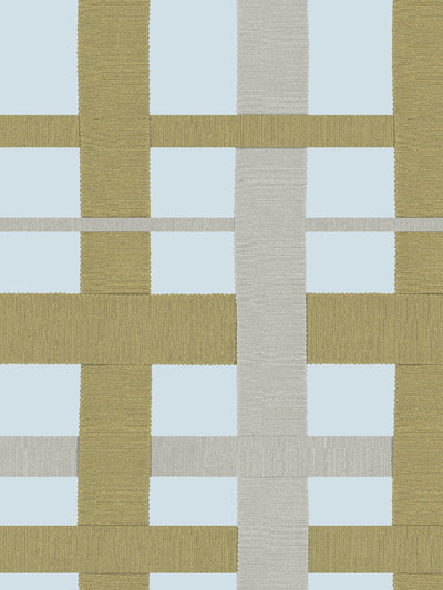 crosstown plaid wallpaper by sarah jessica parker olive on silver