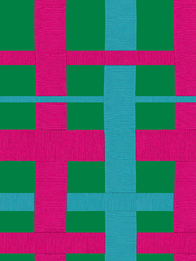 crosstown plaid wallpaper by sarah jessica parker peacock on emerald
