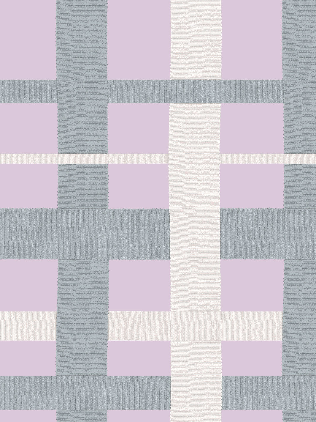 'Crosstown Plaid' Wallpaper by Sarah Jessica Parker - Pearl on Heliotrope
