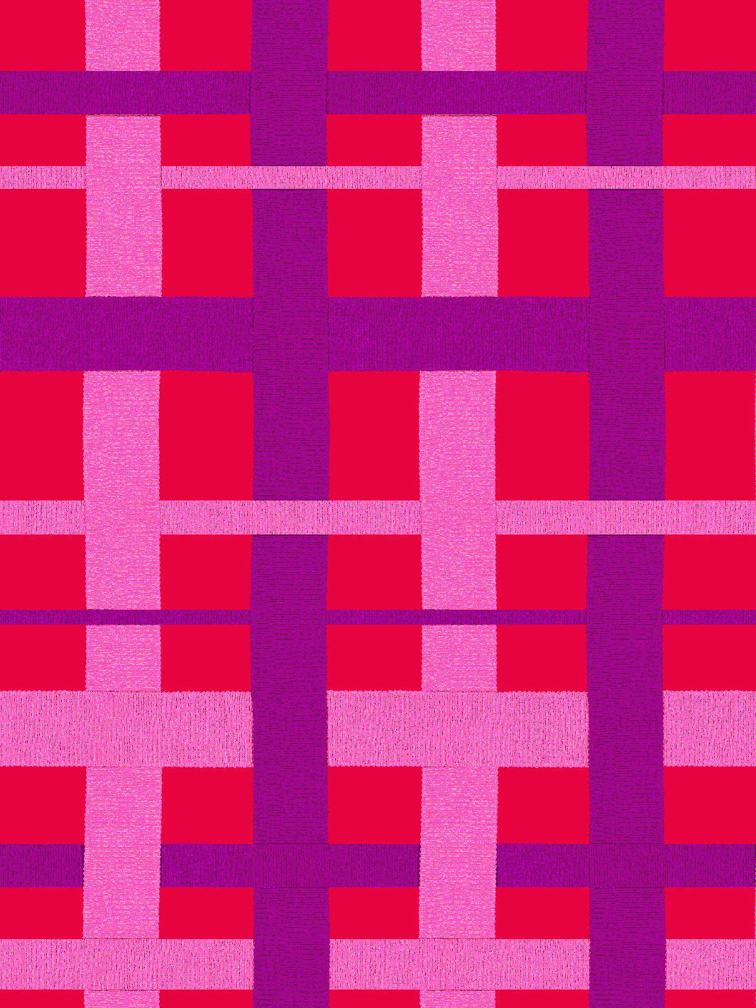 'Crosstown Plaid' Wallpaper by Sarah Jessica Parker - Violet on Scarlet